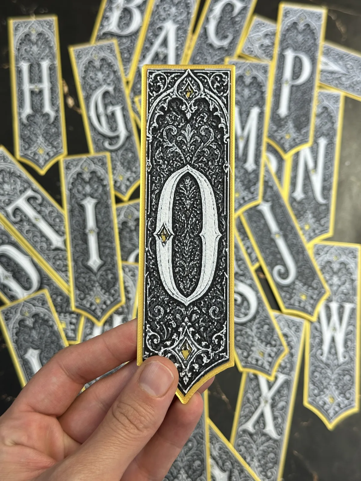 Gothic Letter O Bookmark - HueForge Alphabet