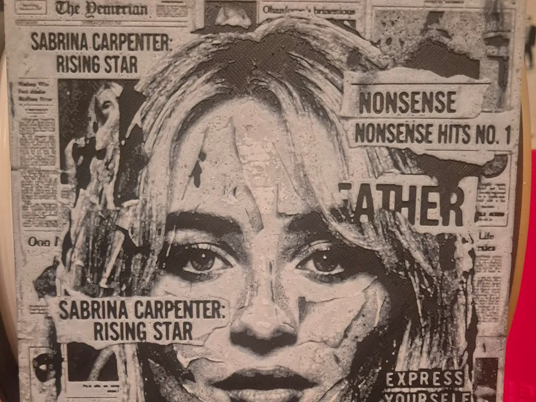 Sabrina carpenter newspaper hueforge