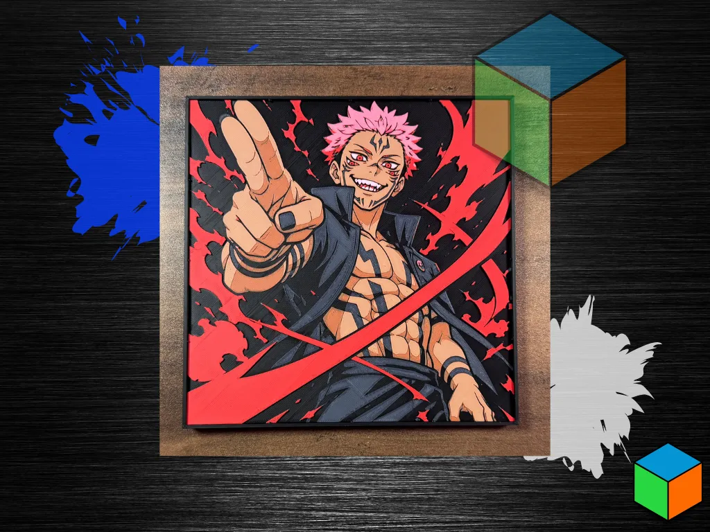 Sukuna — HueForge Wall Art | Jujutsu Kaisen