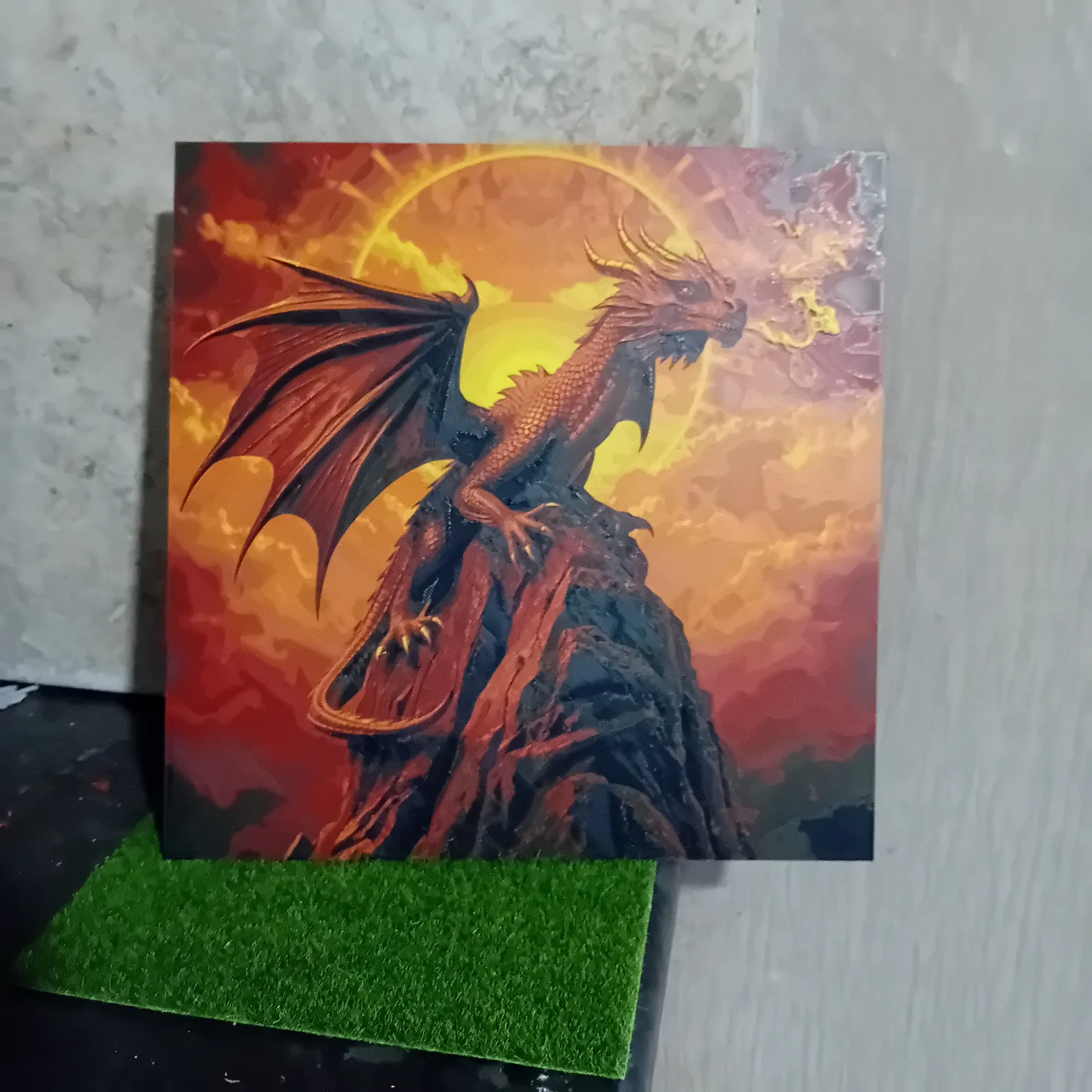 Red Dragon Hue Forge-Hueforge of mighty red dragon