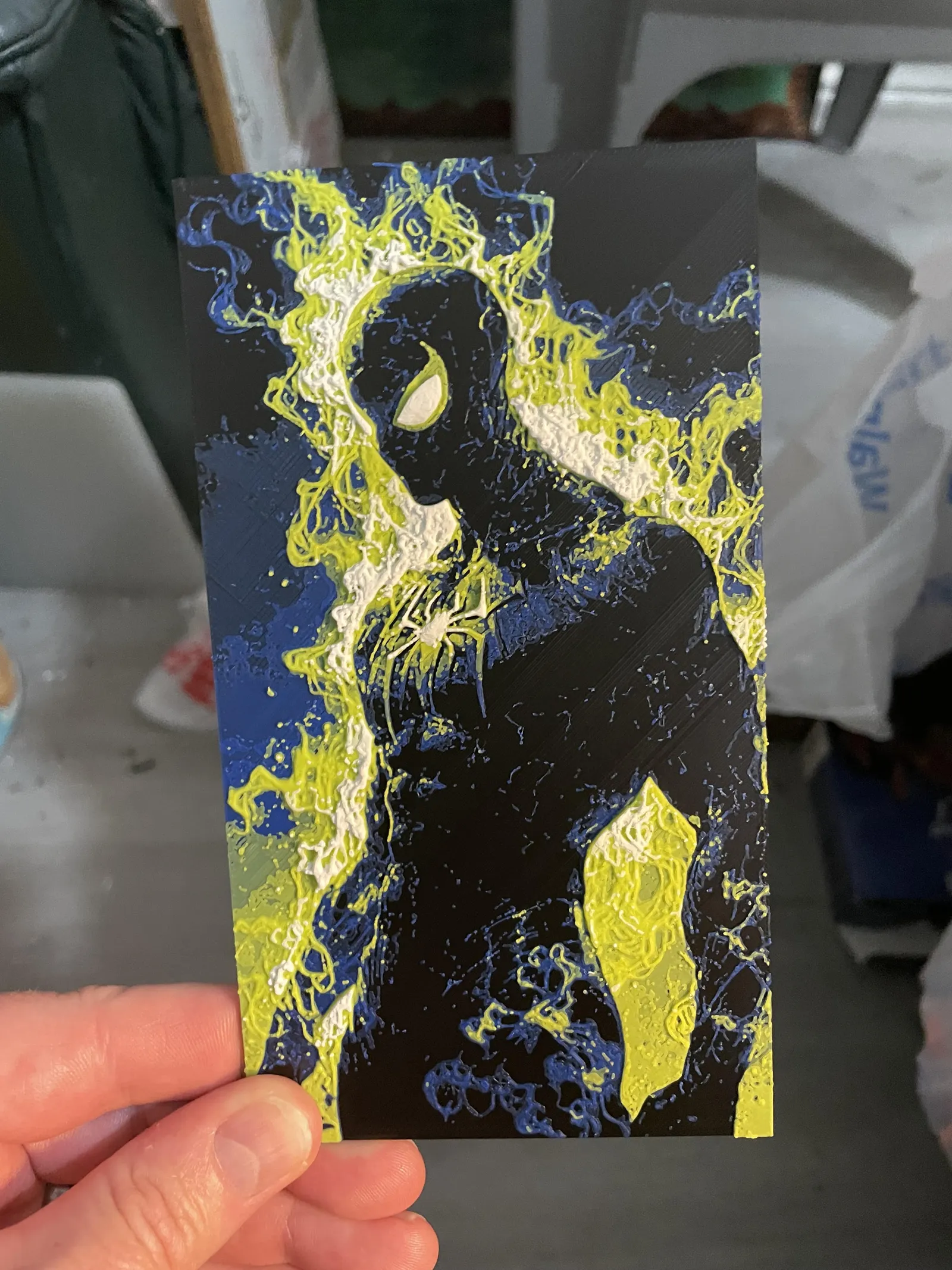 Spiderman on Fire Hueforge