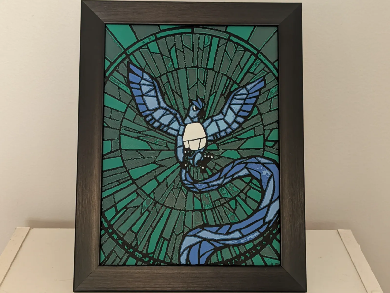 Stained Glass Articuno - 6x8 Hueforge - Pokemon
