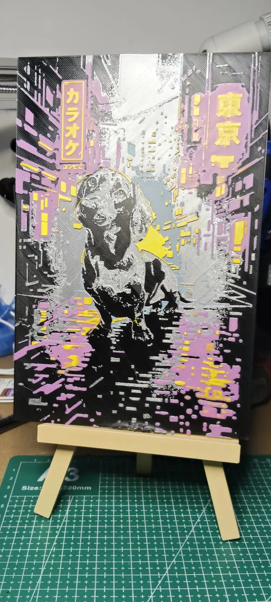 Hue Forge cyberpunk - Dachshund in Tokyo
