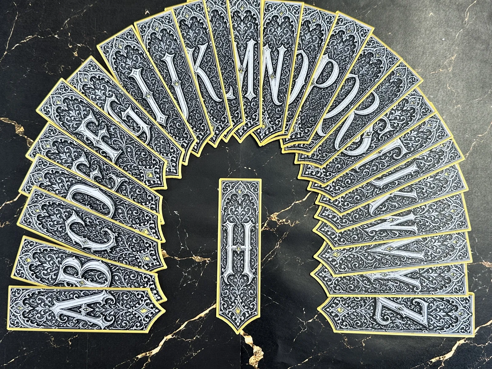 Gothic Letter H Bookmark - HueForge Alphabet
