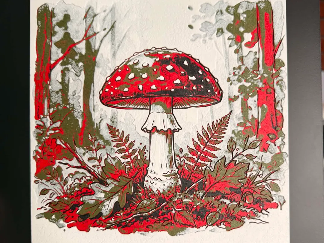 [Hueforge] Autumn mushroom filament painting decor