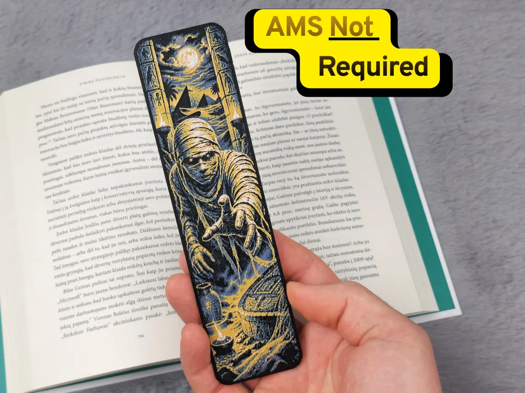 Ancient Egyptian Mummy HueForge Bookmark