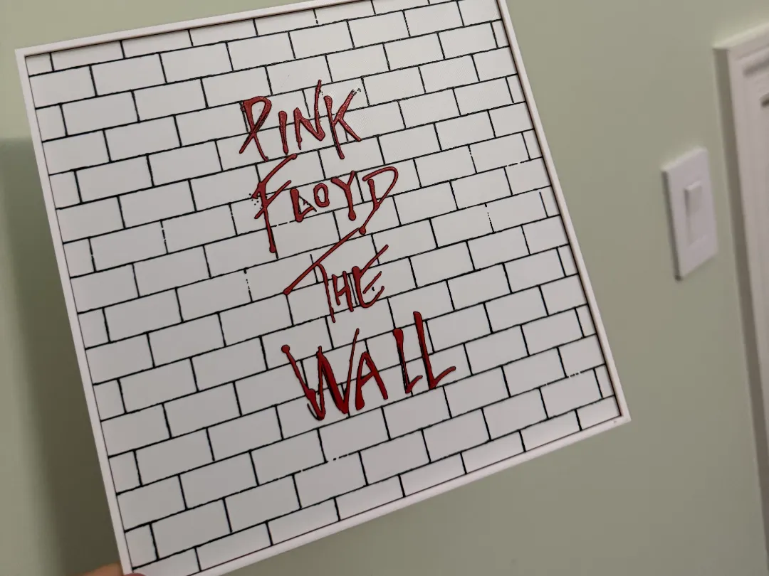 Pink Floyd The Wall album cover hueforge