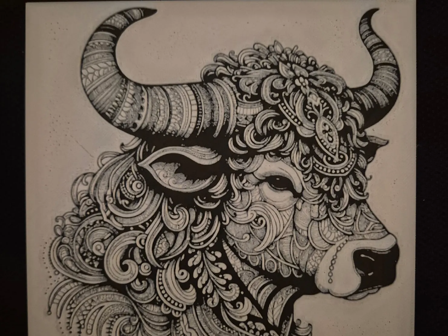 Highland cow paisley hueforge