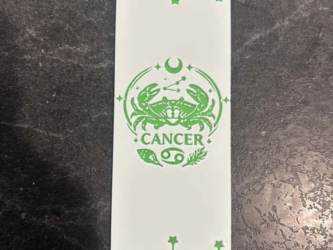 Cancer Zodiac Sign Hueforge Bookmark