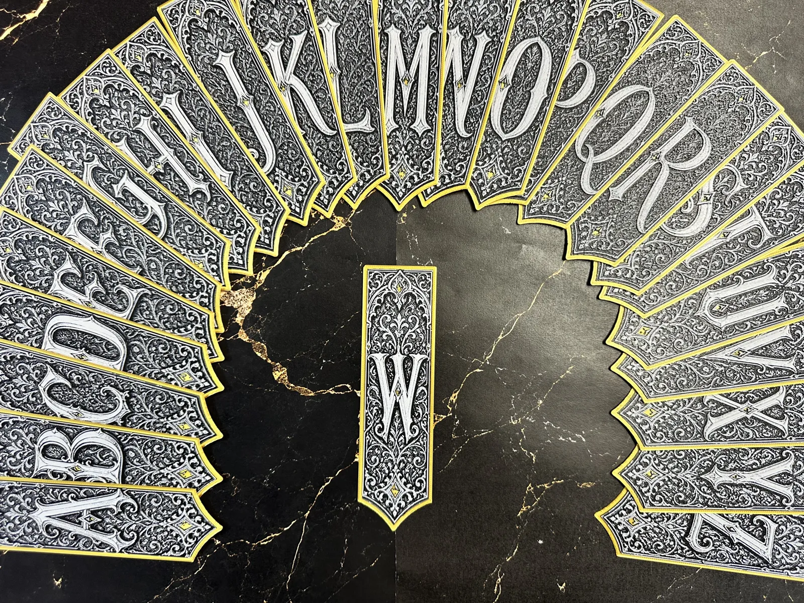 Gothic Letter W Bookmark - HueForge Alphabet