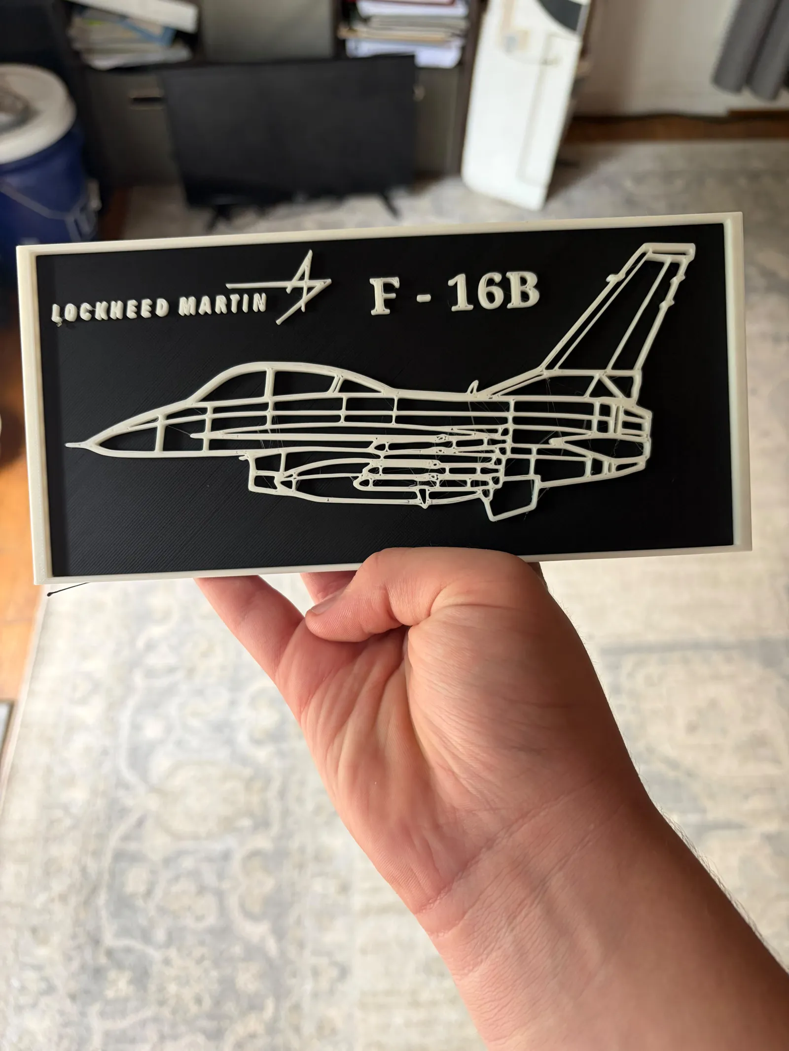 Lockheed mart F-16b Wall art in frame