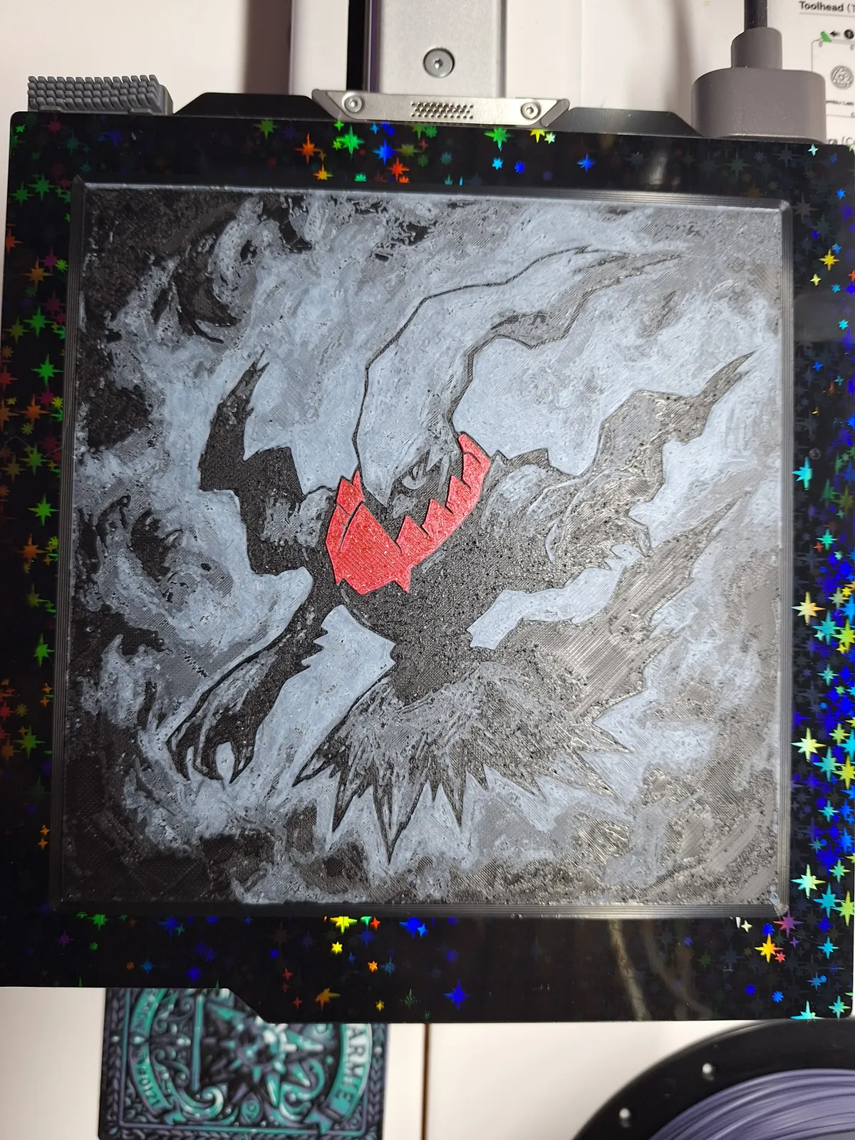 Darkrai 3 Colour - Hueforge Wall Art