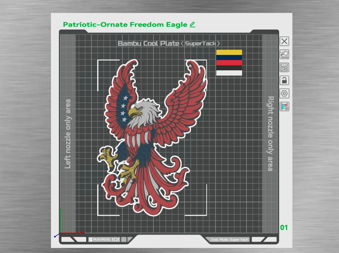 Patriotic-Ornate Freedom Eagle Wall plaque
