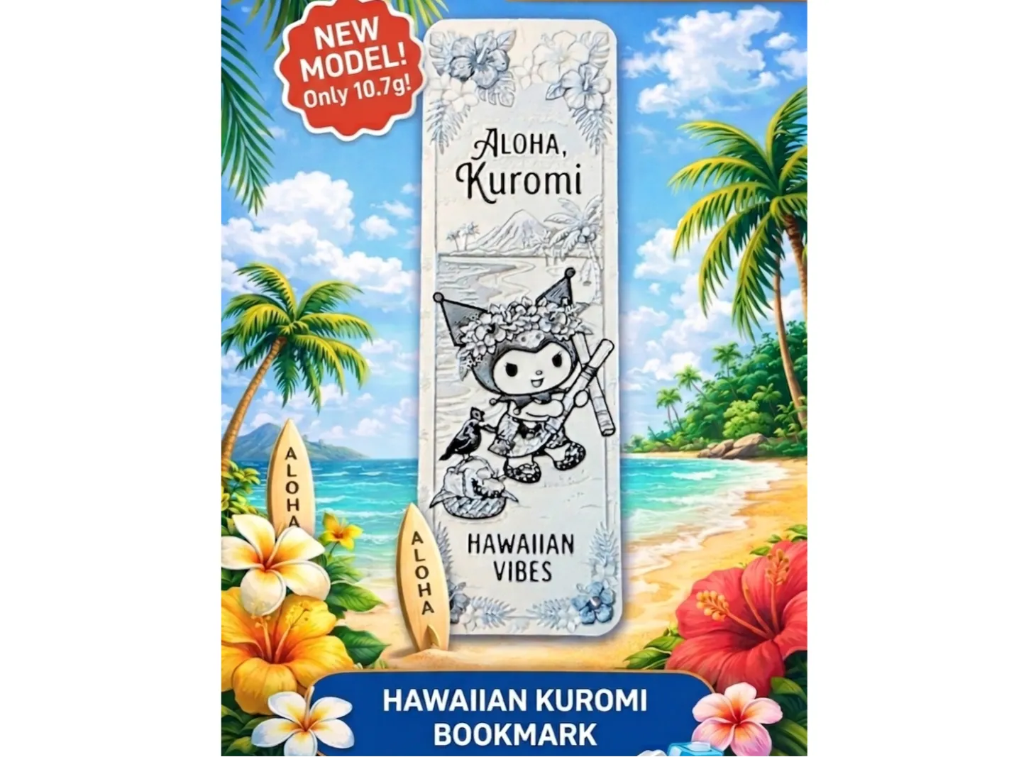 Hawaiian Kuromi Bookmark