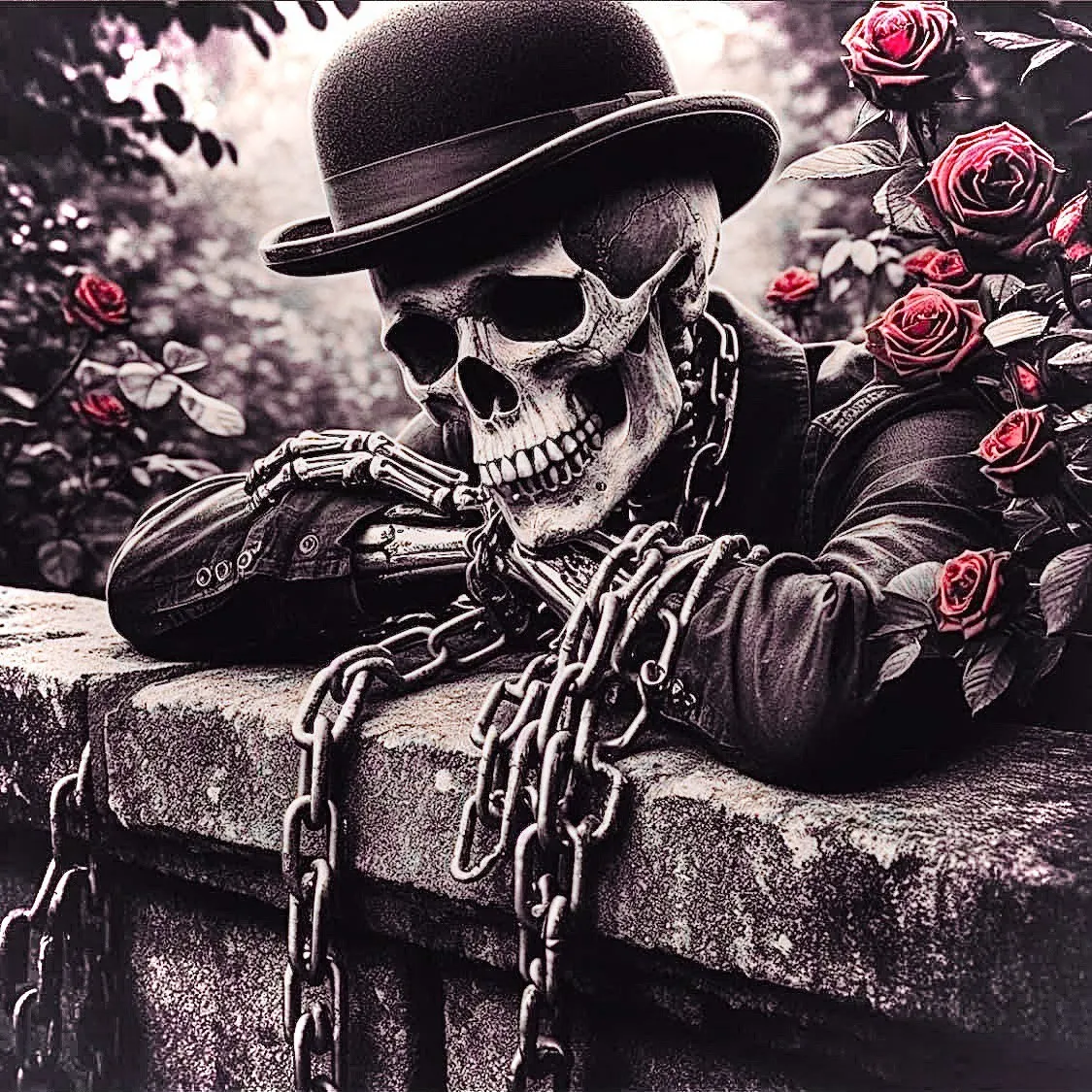 skull rose hueforge