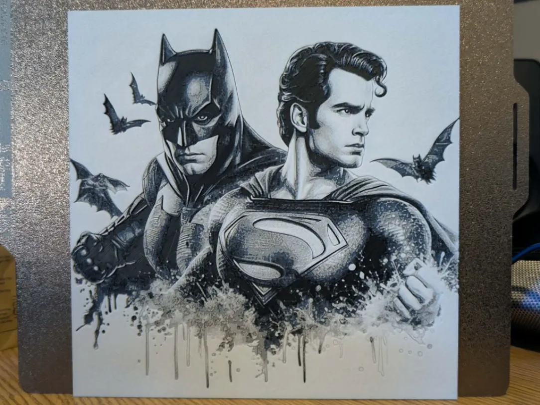 Batman and superman - hueforge