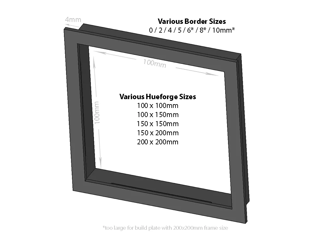 Hueforge Frame - EasyFrame v2 - Many Sizes/Borders