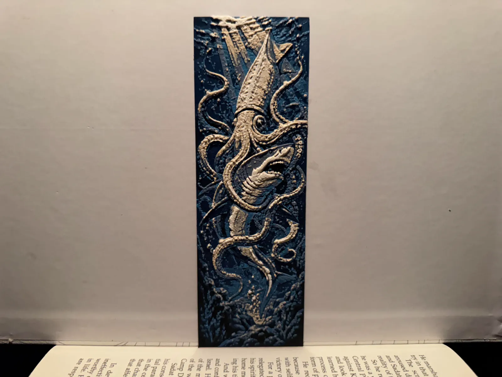 Giant Squid and Great White - Bookmark