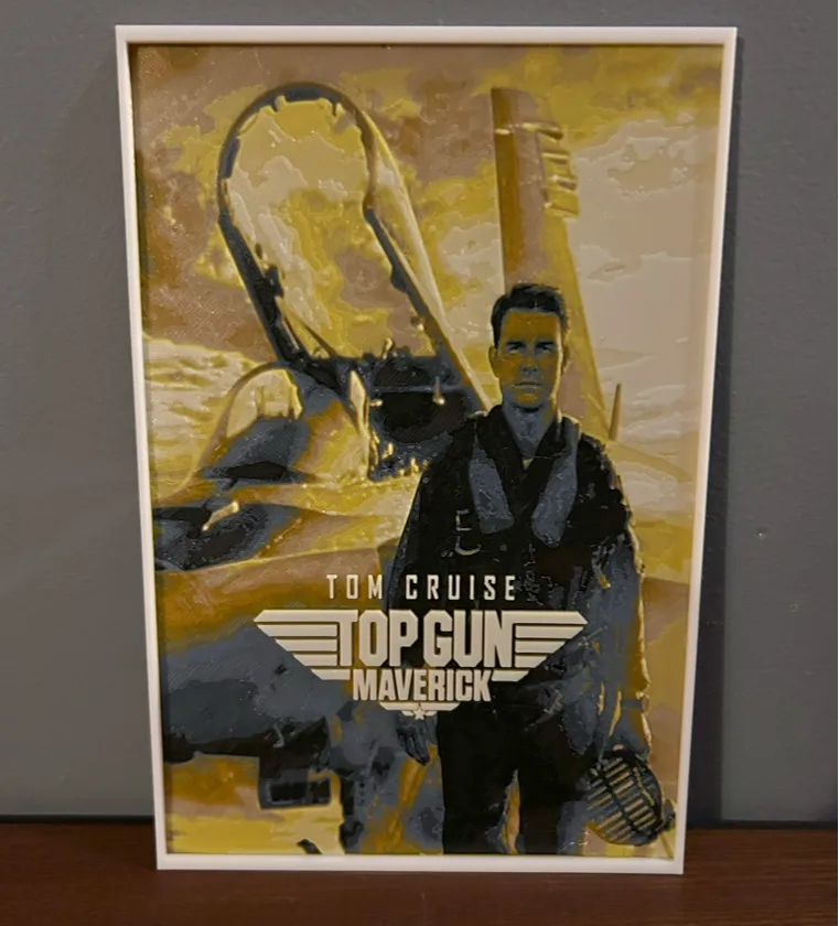 Hueforge Movie Poster - Top Gun -