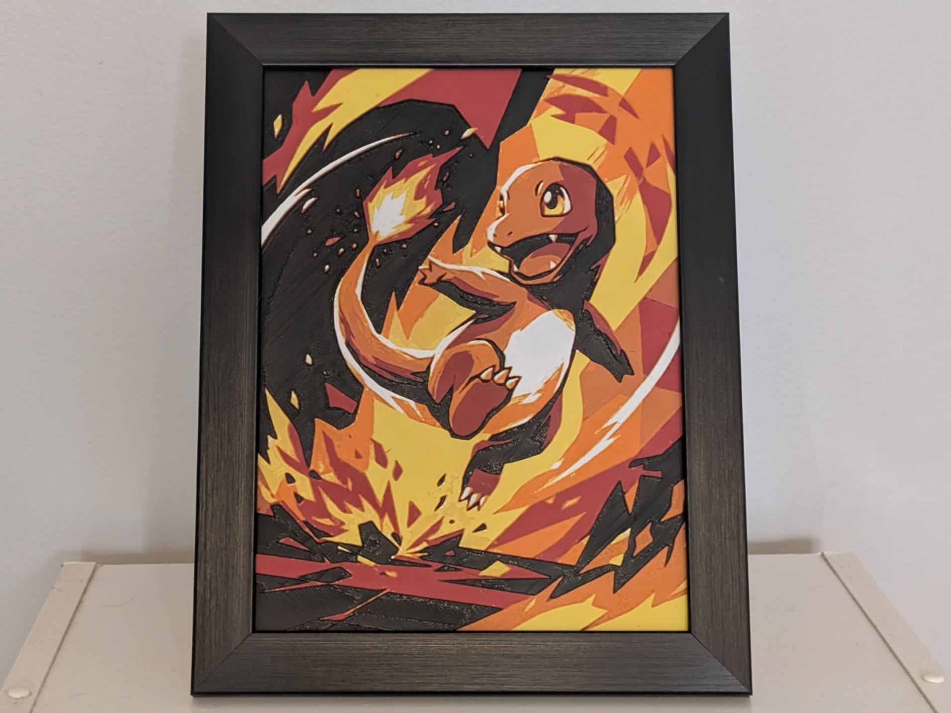 Charmander Low Poly Styled Pokemon 6x8 Hueforge