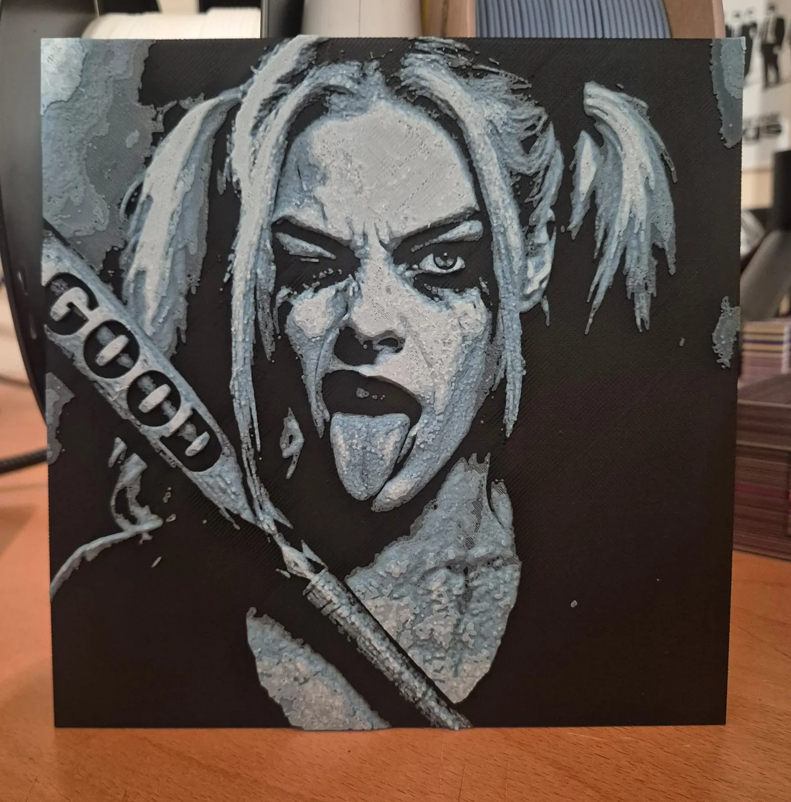 Harley Quinn Tongue hueforge
