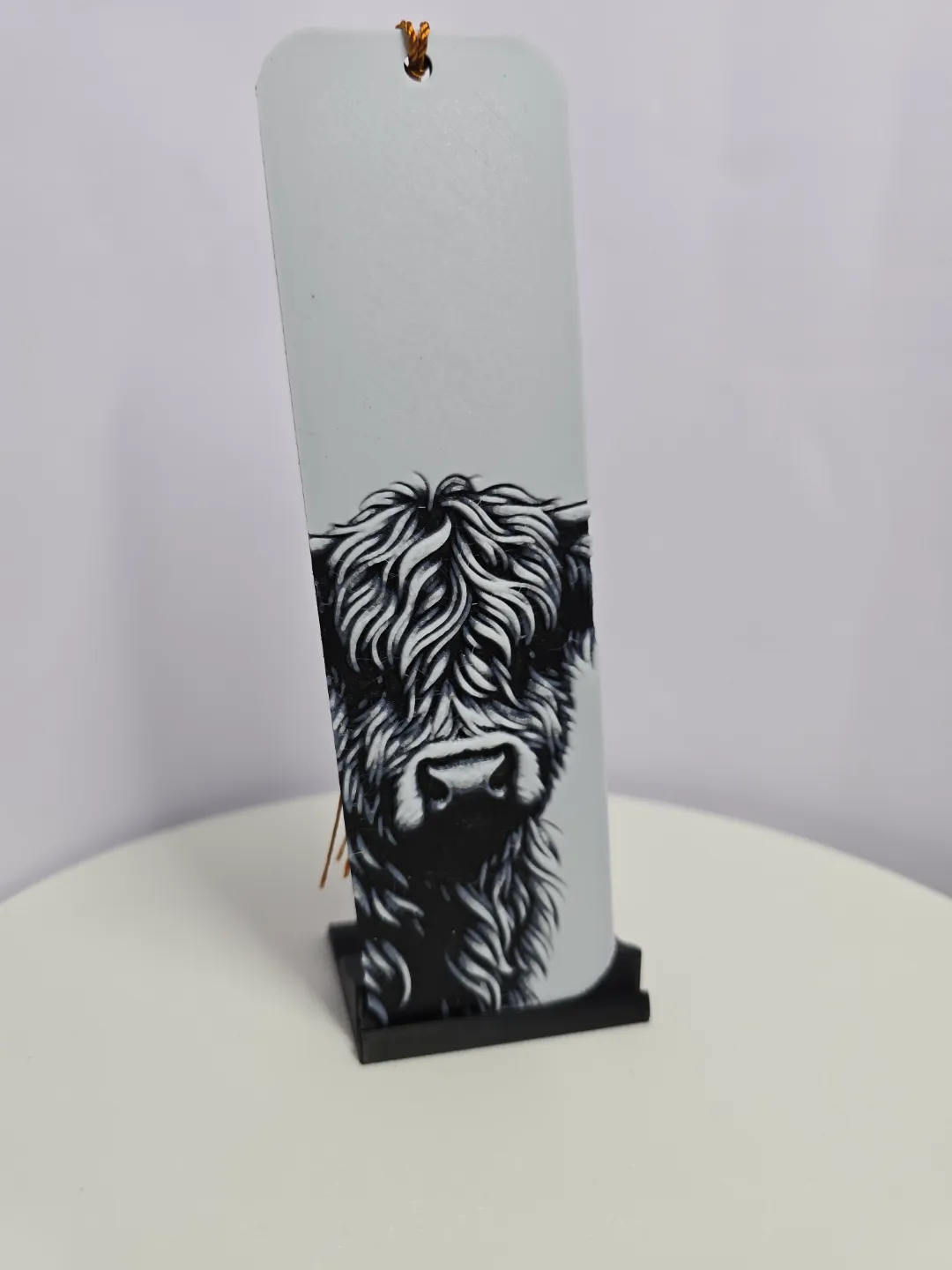 Highland Cow Bookmark ( Hueforge )