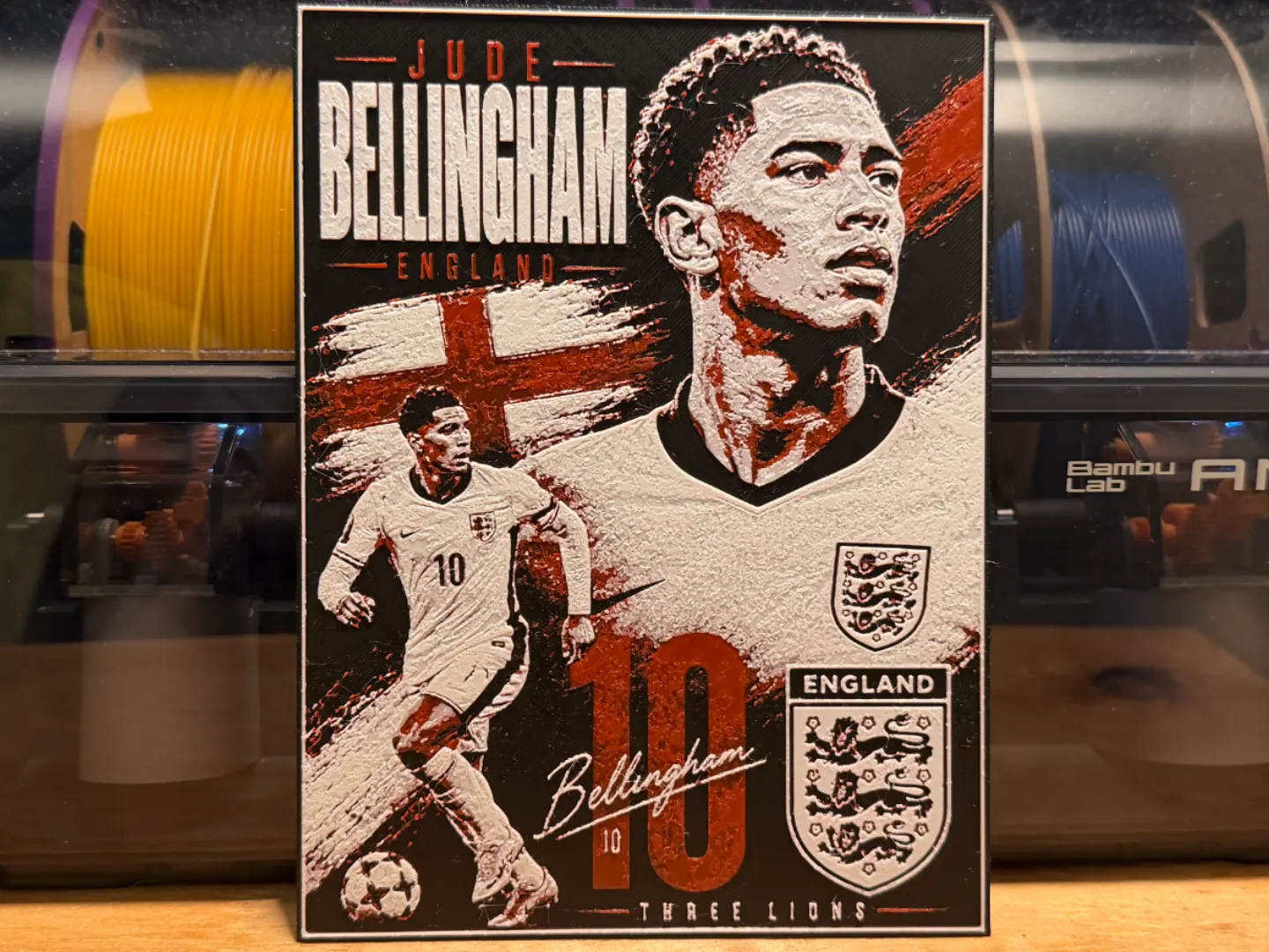 England Jude Bellingham World Cup Poster HueForge