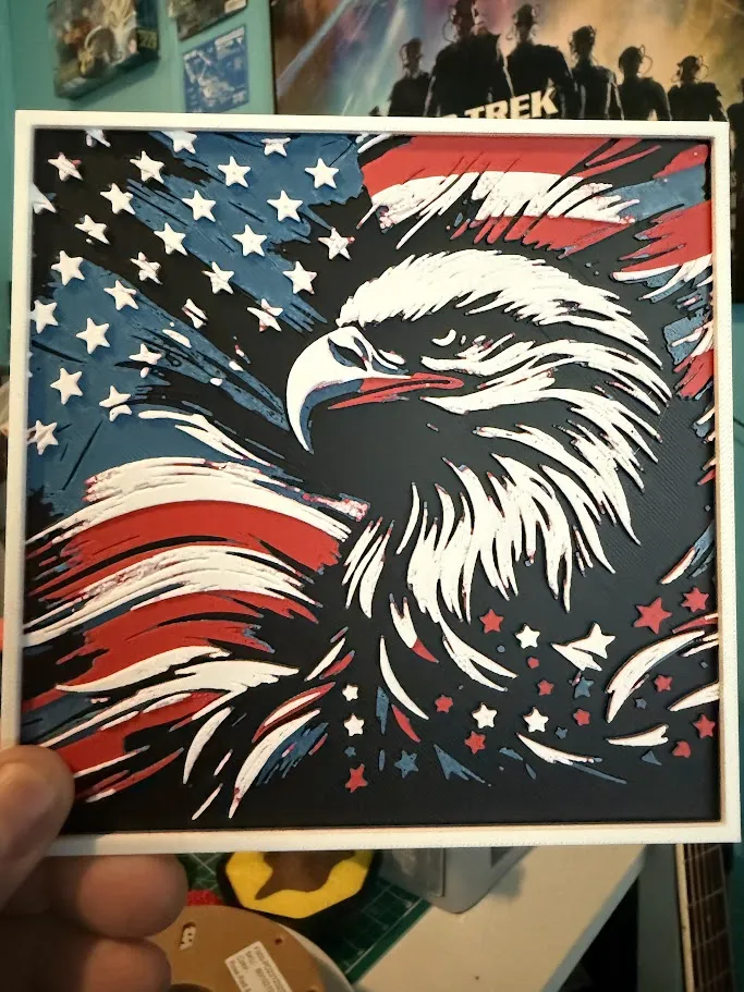 American Eagle Flag - Hueforge (V2)