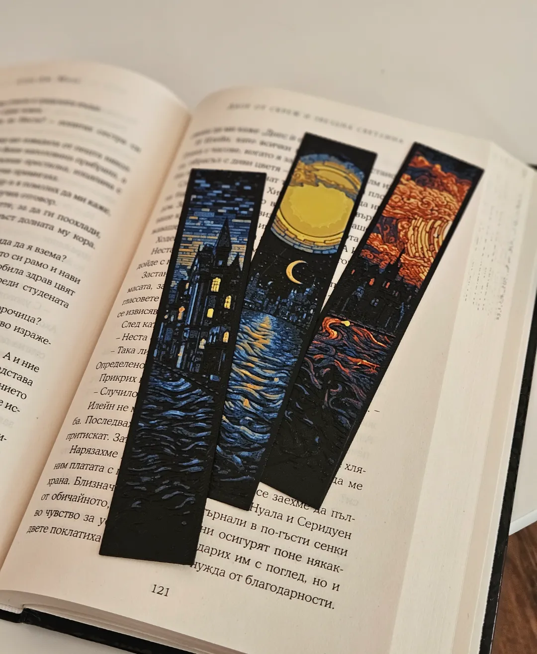 "Dusk, Moon and Dawn" - Bookmarks Set