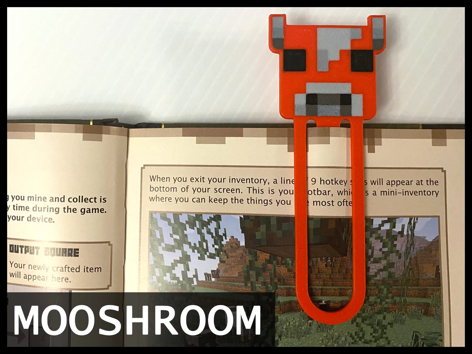 Mooshroom Bookmark - Minecraft