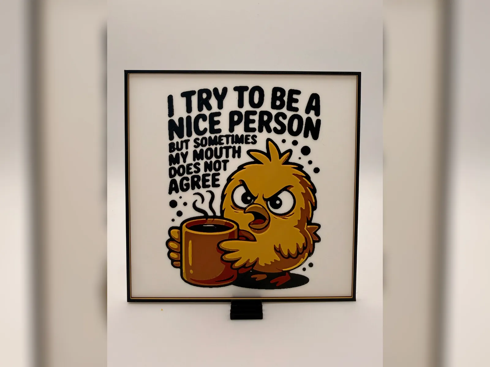 Tweety Coffee Mood HueForge Print