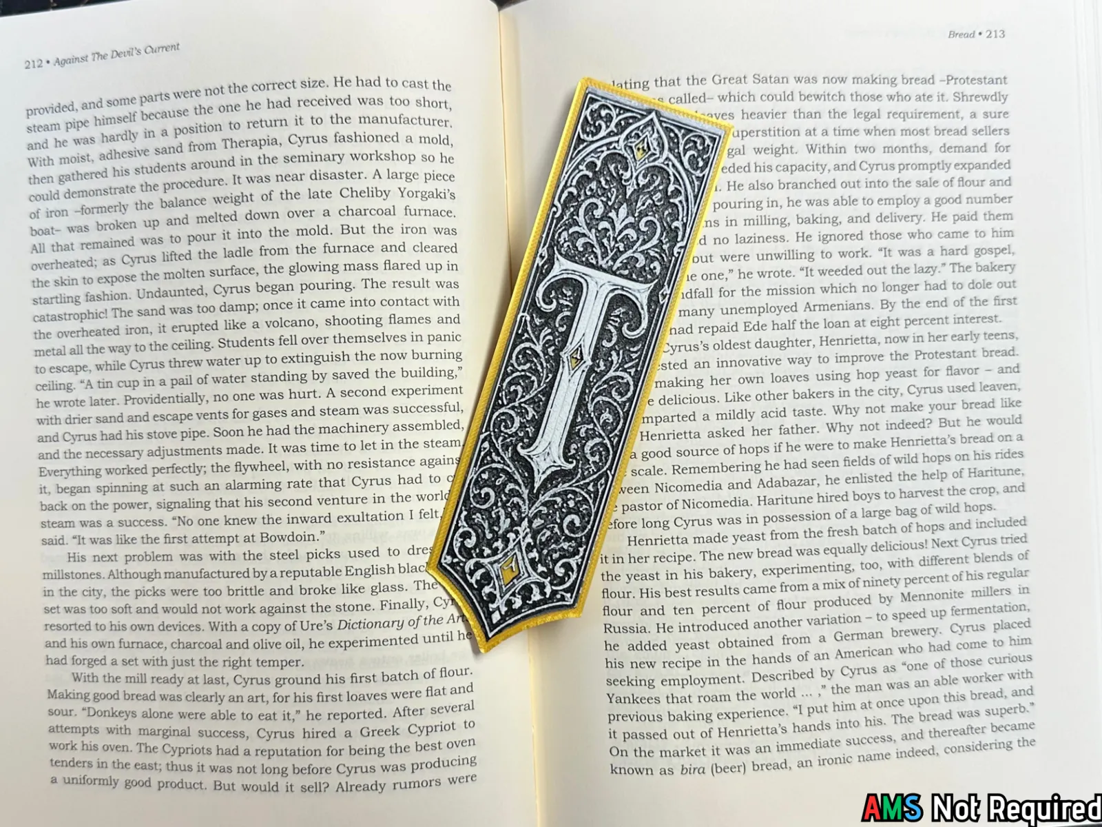Gothic Letter T Bookmark - HueForge Alphabet