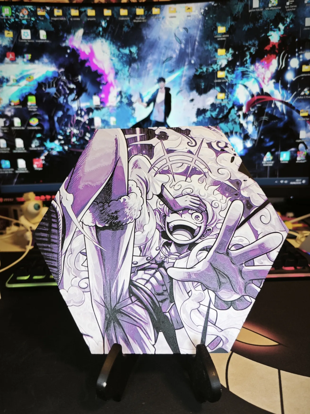 Hueforge Luffy Gear5 (OnePiece) modo panal