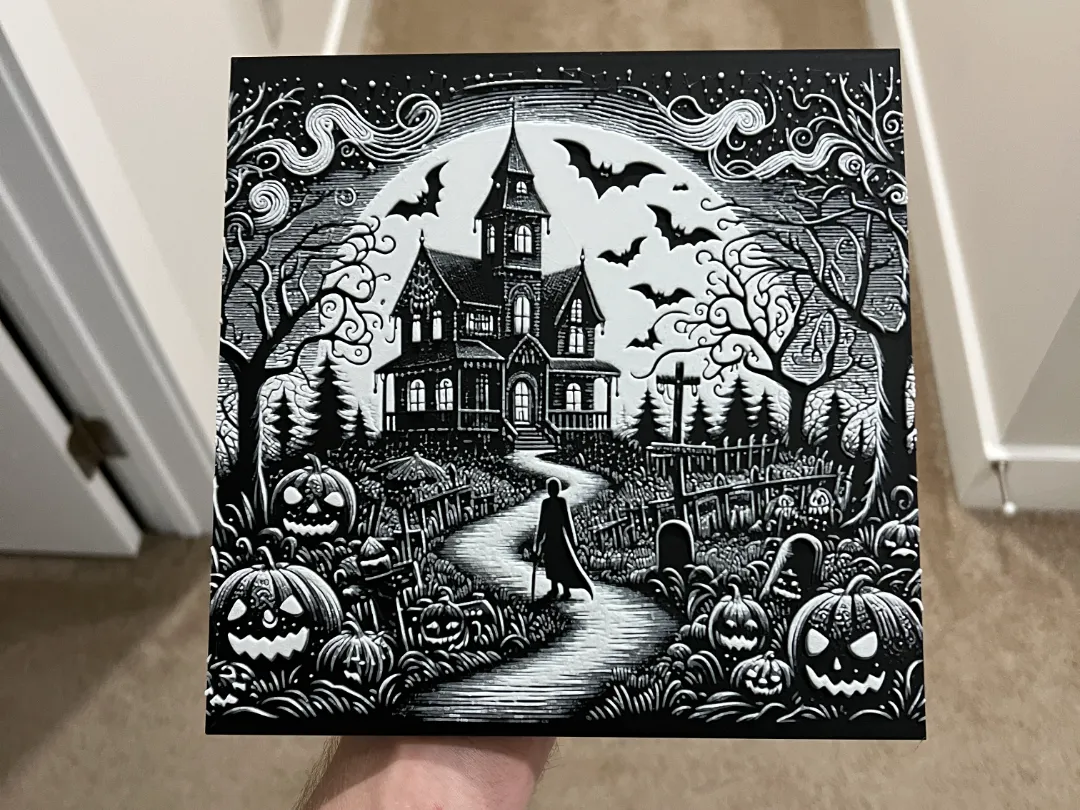 High Detail Halloween Hueforge Art NO AMS Needed