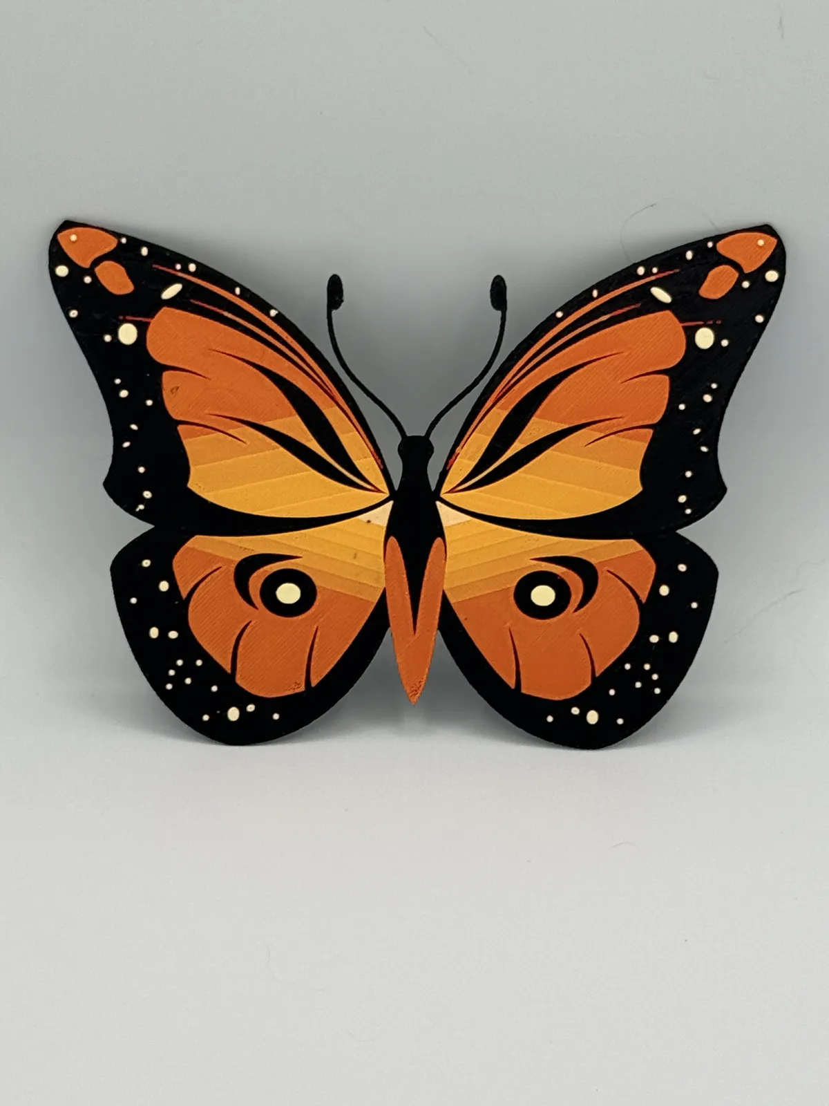 Orange Butterfly Wall Art and Ornament (Hueforge)