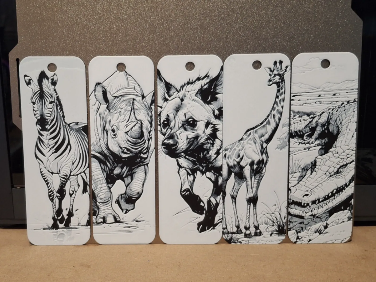 Set 2 African animal bookmarks set of 5