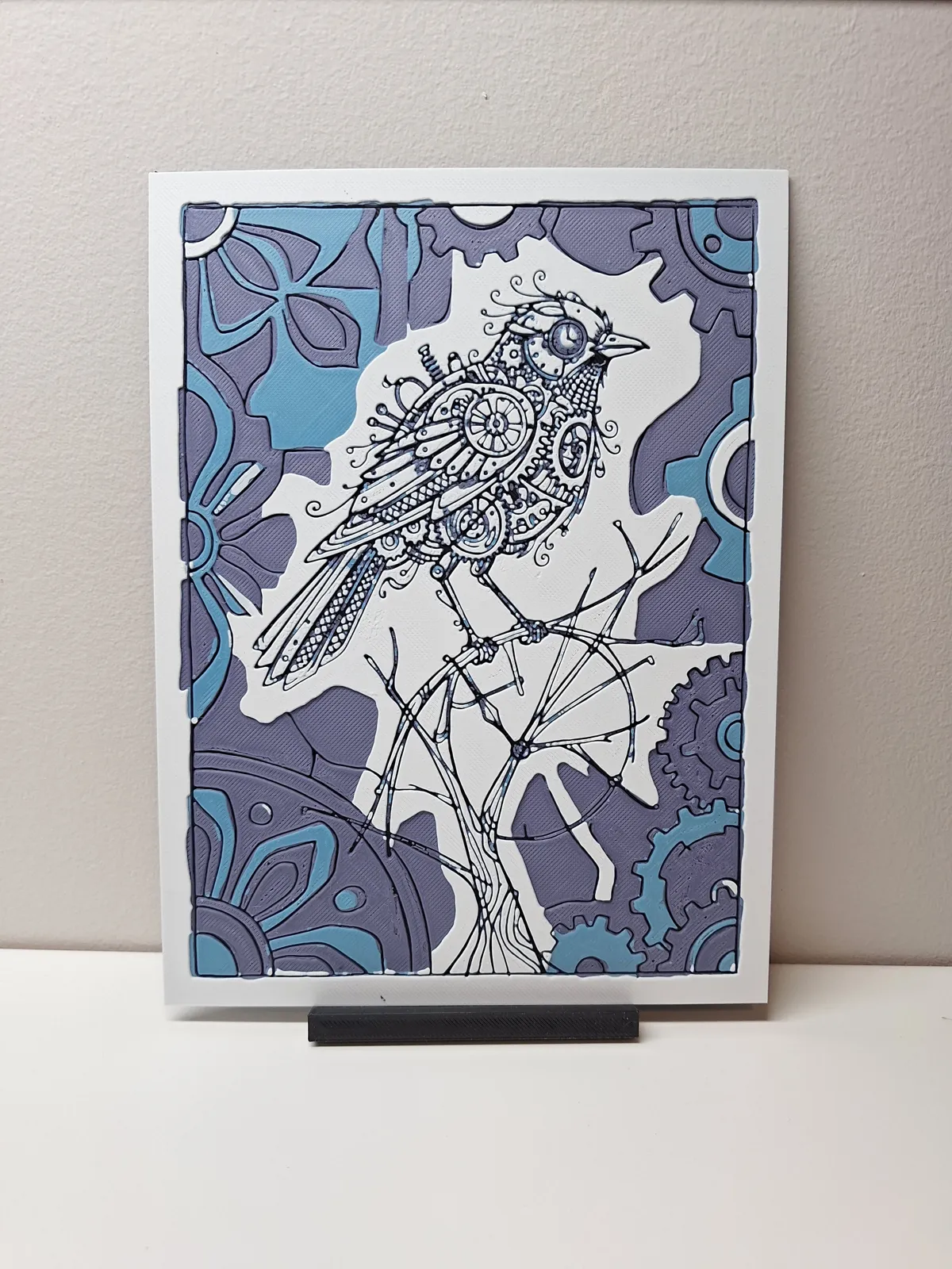 Mechanical Bird - Hueforge Wall Art