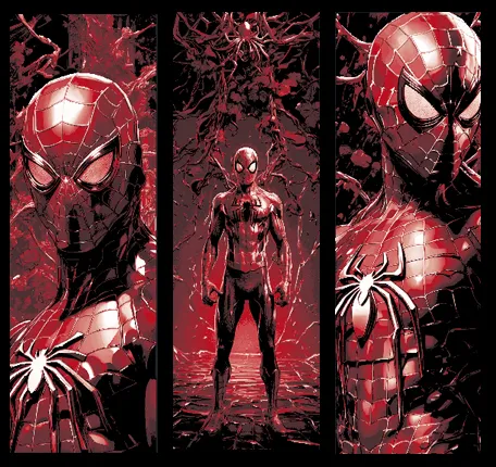 Set of 3 Fan Art Bookmarks - Marvel's Spiderman Portraits - Hueforge art
