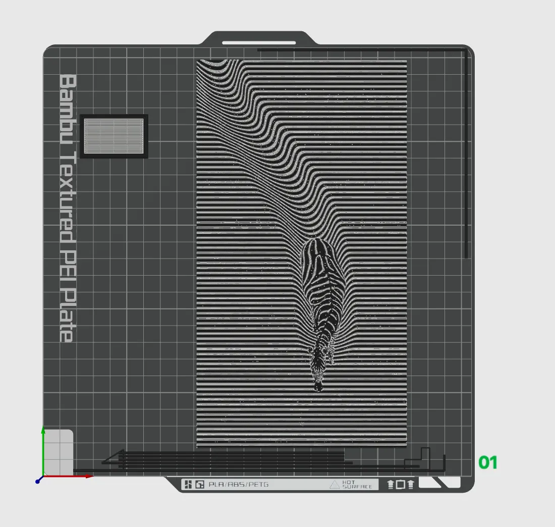 Zebra Illusion Art / Wall Art / HueForge / 2d art