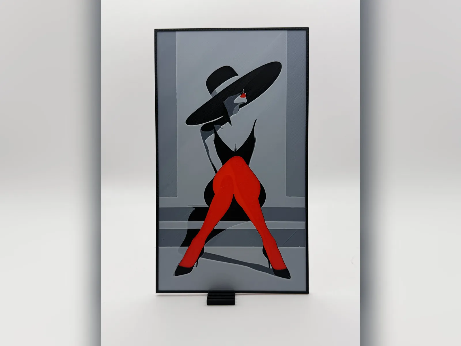 Woman in Red Stockings Art Deco Print
