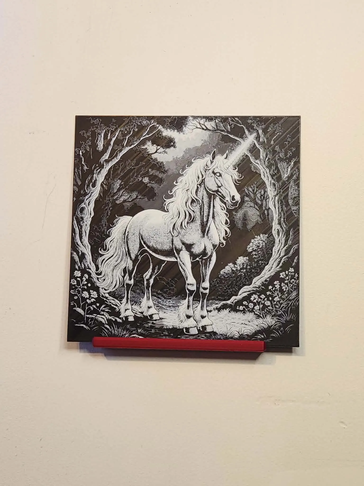 Hueforge - White Unicorn Forest