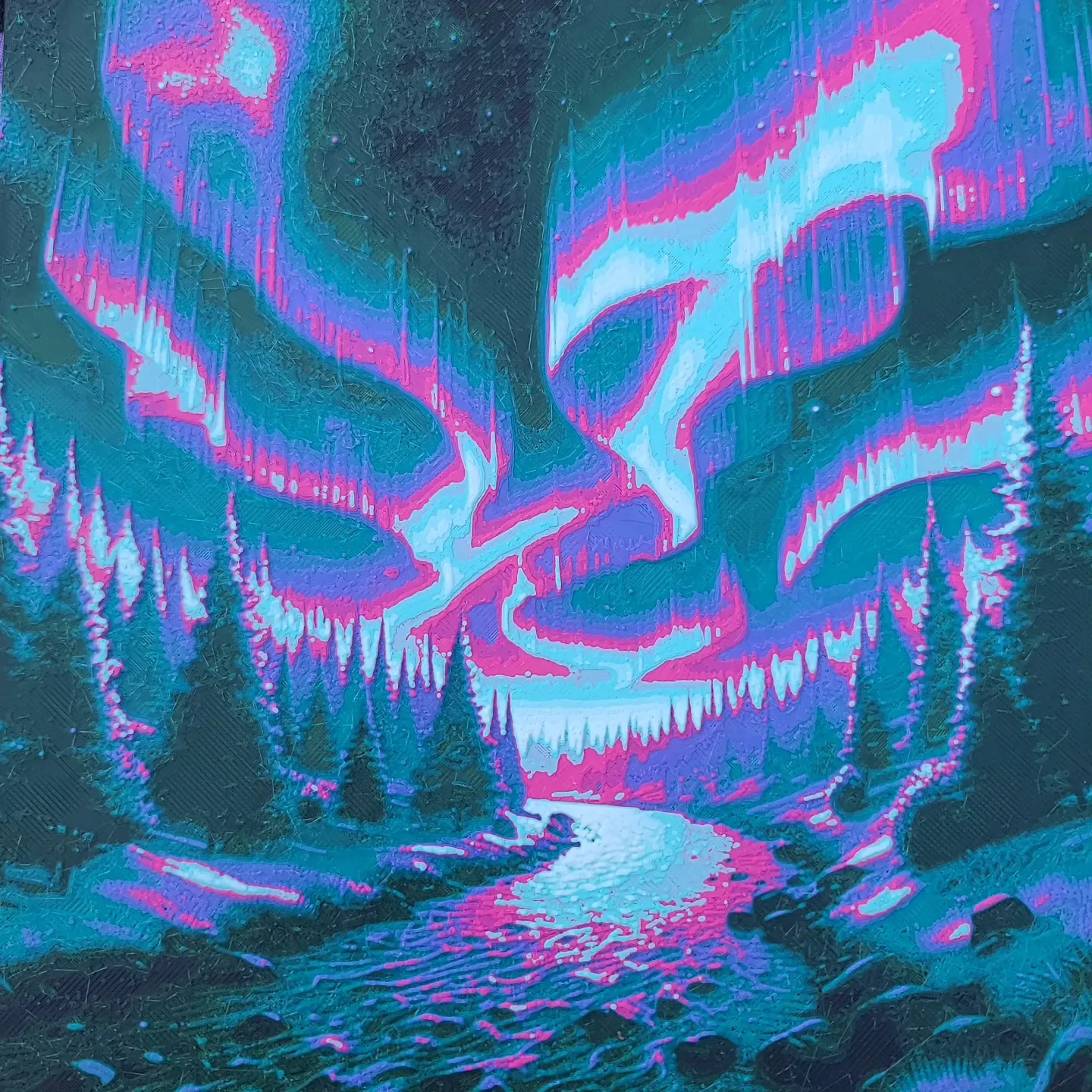 Aurora Borealis Hueforge