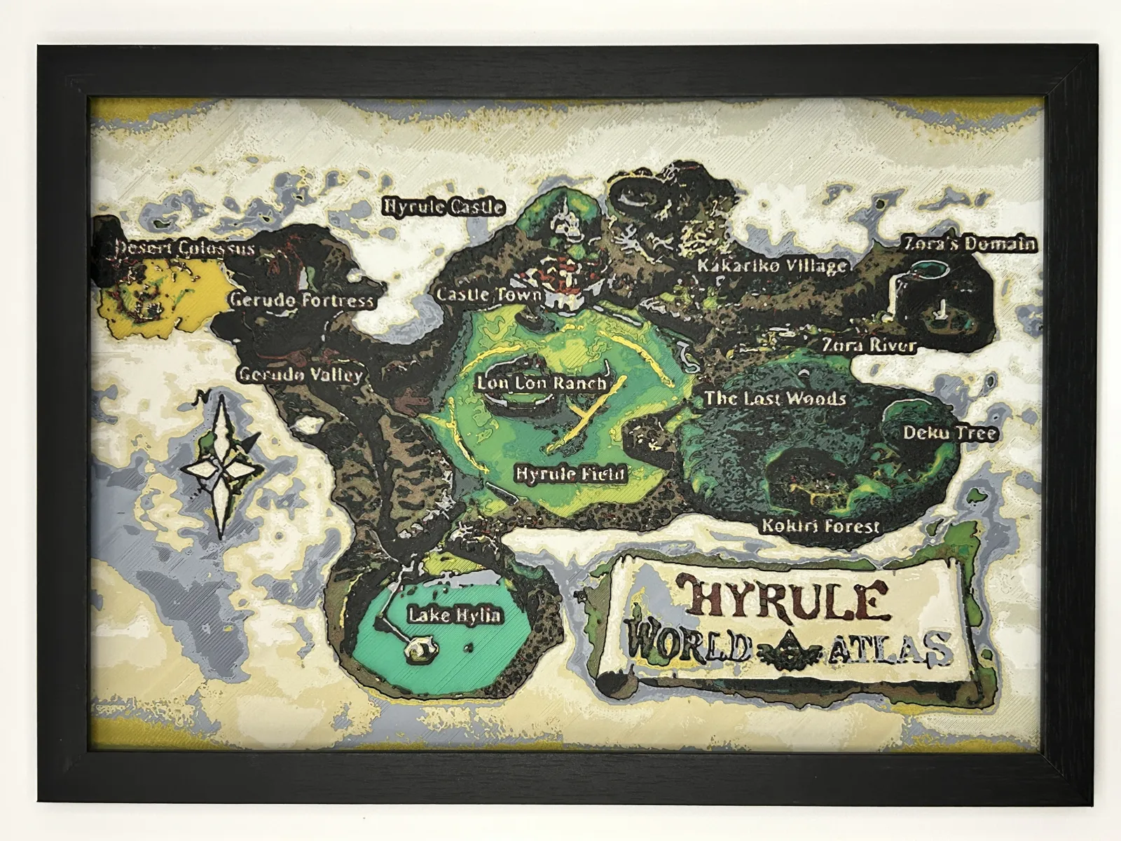 Ocarina of Time World Map HueForge