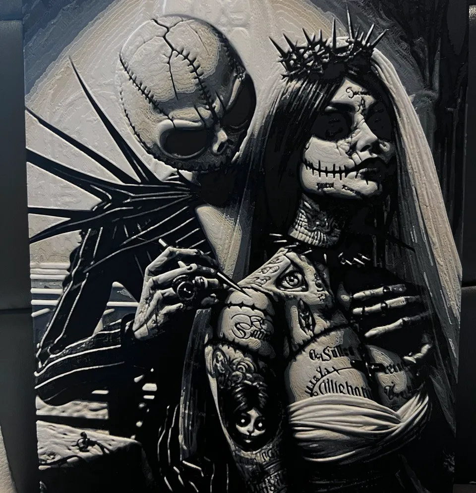 Nightmare before christmas, tatoo hueforge