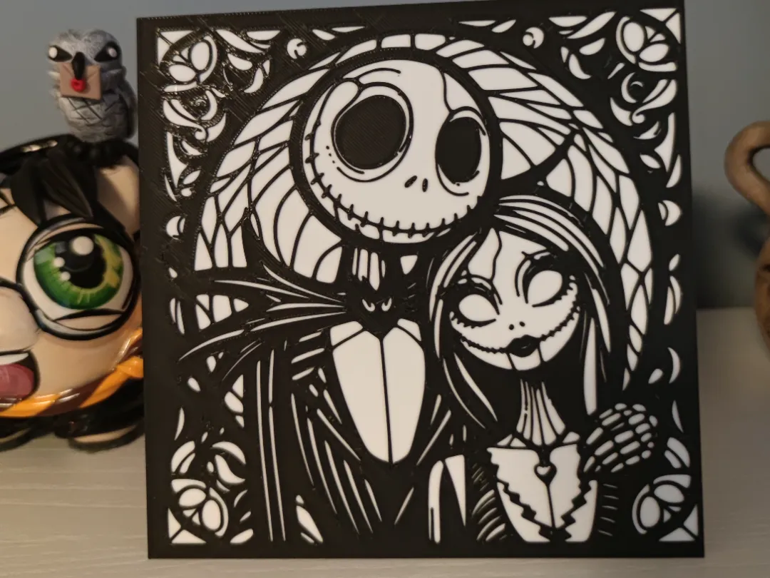 Canvas Jack Skellington y Sally