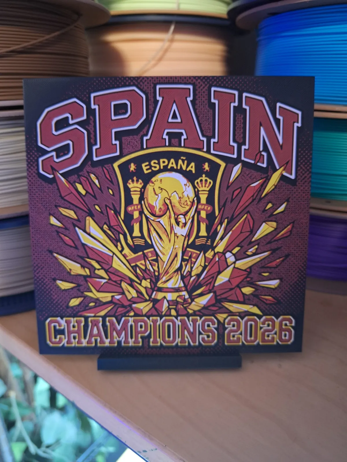 Spain WC Champions - Hueforge Wall Art