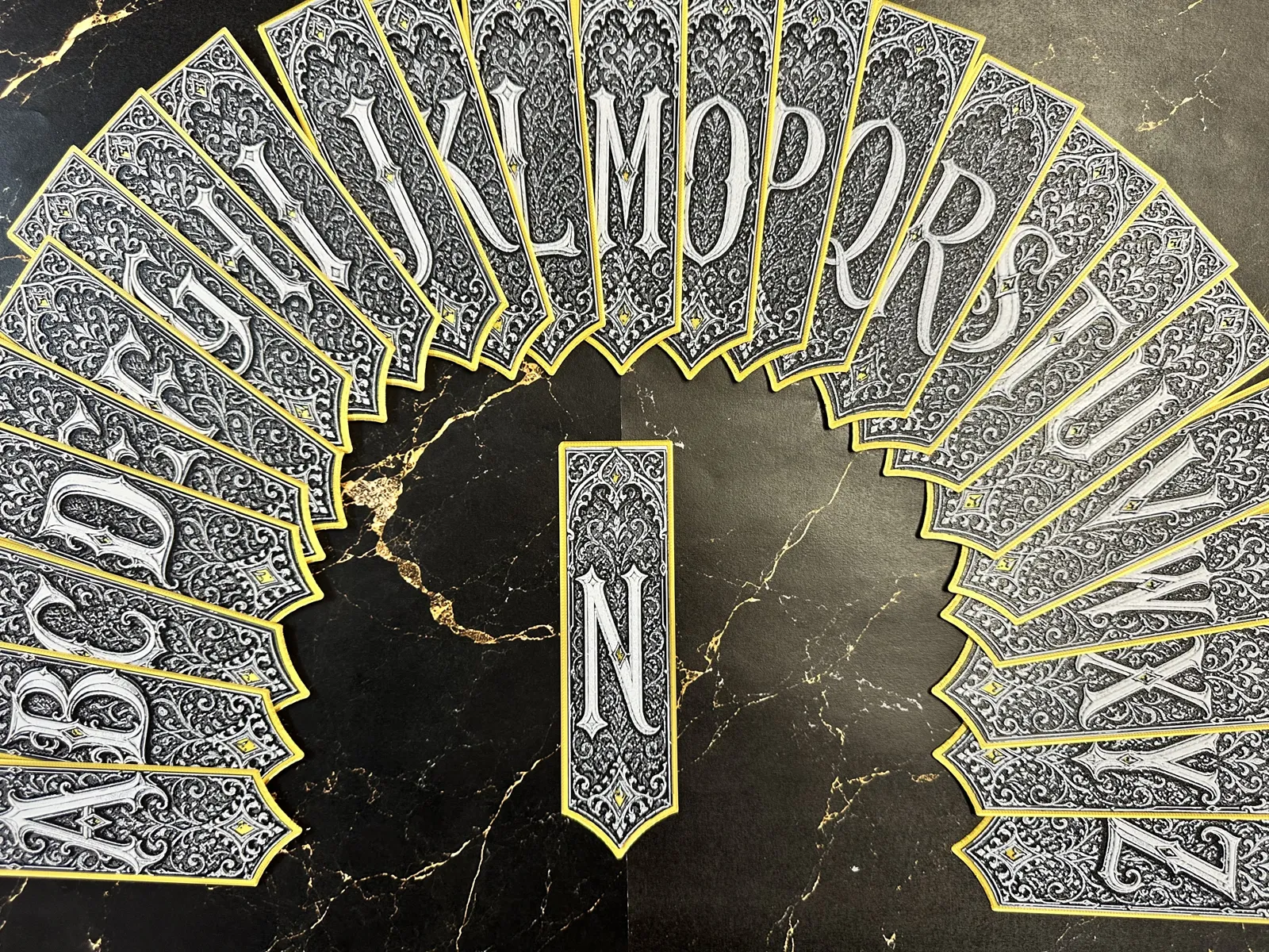 Gothic Letter N Bookmark - HueForge Alphabet