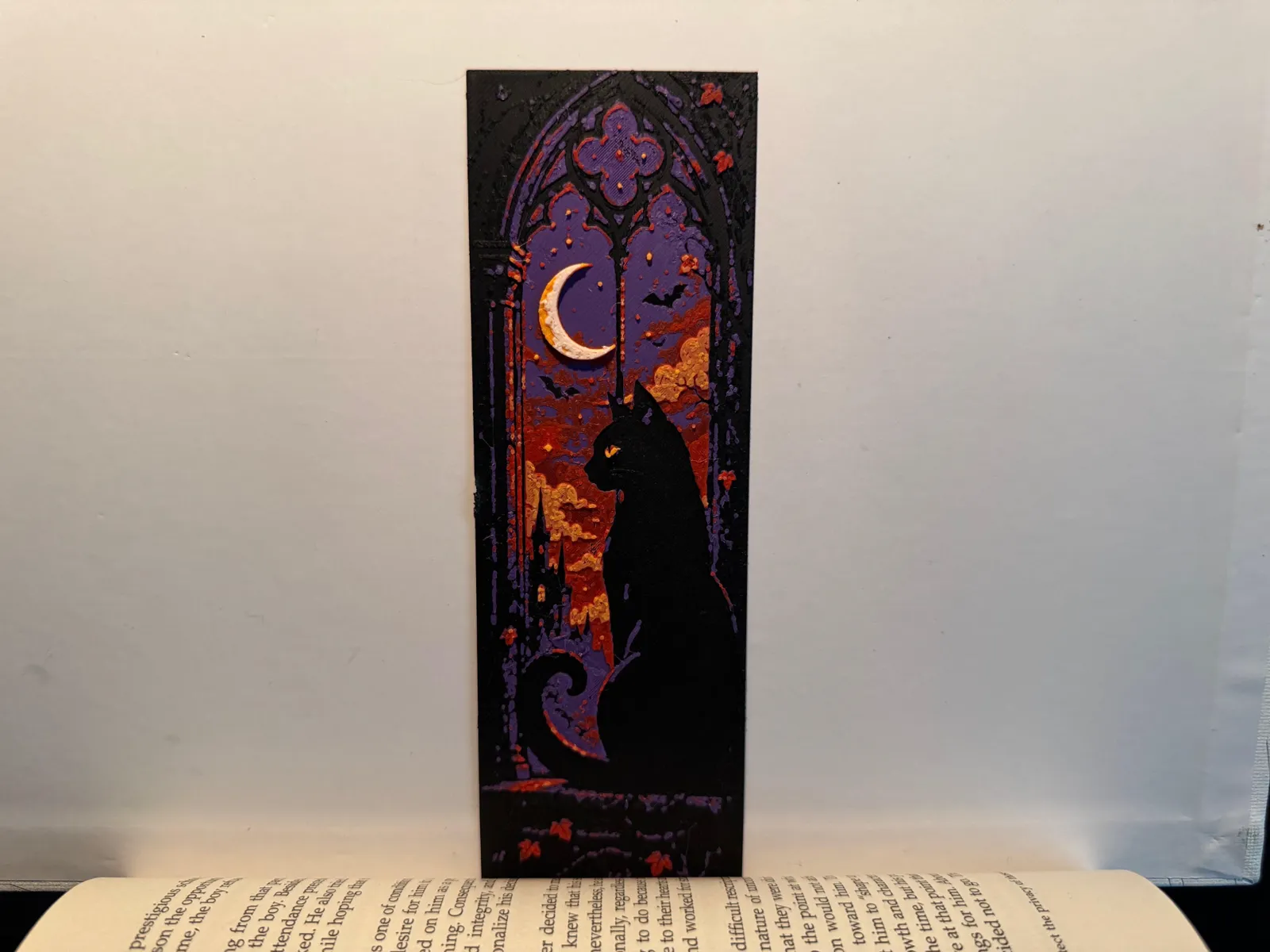 Gothic Style Black Cat Bookmark