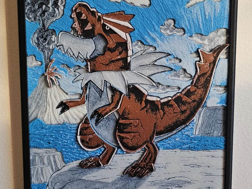 Tyrantrum Hueforge/Chroma Canvas Artwork