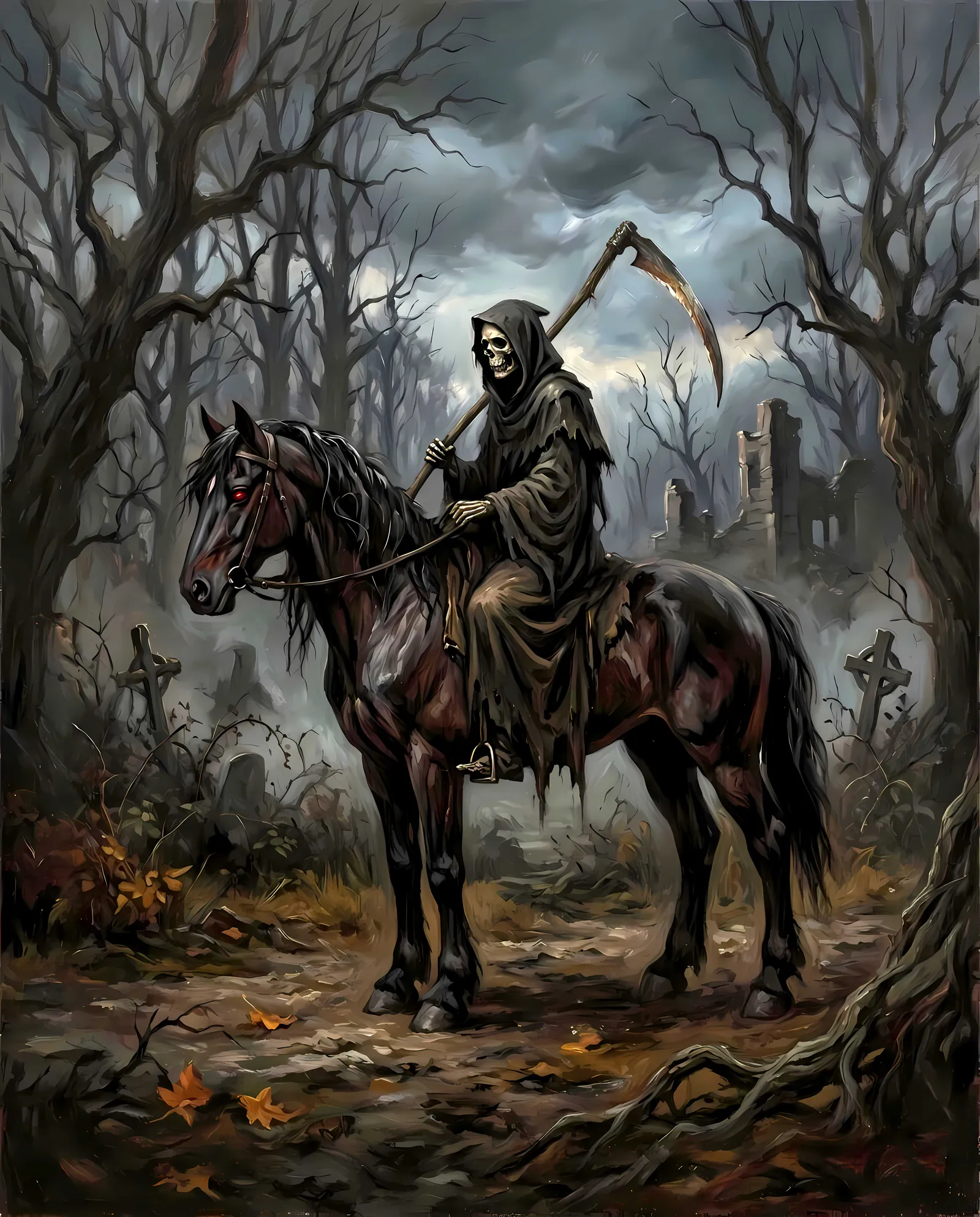 Grim Reaper on Horseback